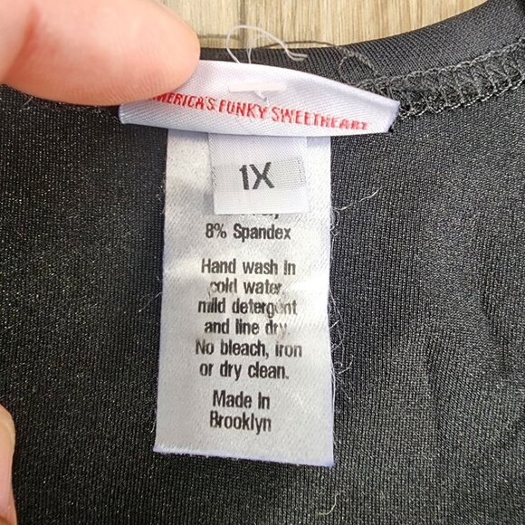 NAKIMULI Women's Size 1X Black Short‎ Sleeve Scuba Circle Pullover Mini Dress - Picture 3 of 8